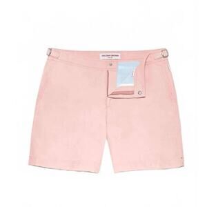 Orlebar Brown Bulldog OB Classic Swim Shorts in Pink Sand Trunks, Size 34
